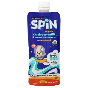 Wilderness Poets SPiN, Organic Cashew Cream & Milk Concentrate (Unsweetened) - 14 Servings - Make Cashew Cream or Milk - Non-Dairy Creamer for Coffee, - 1 of 2