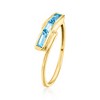Ross-Simons 0.30 ct. t.w. Swiss Blue Topaz Ring in 10kt Yellow Gold - 3 of 4