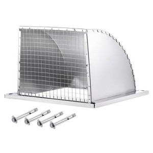 Unique Bargains Stainless Steel Duct Ventilation Exterior Dryer Outlet Grille with Mesh Screen Wall Vent Cover - 1 of 3