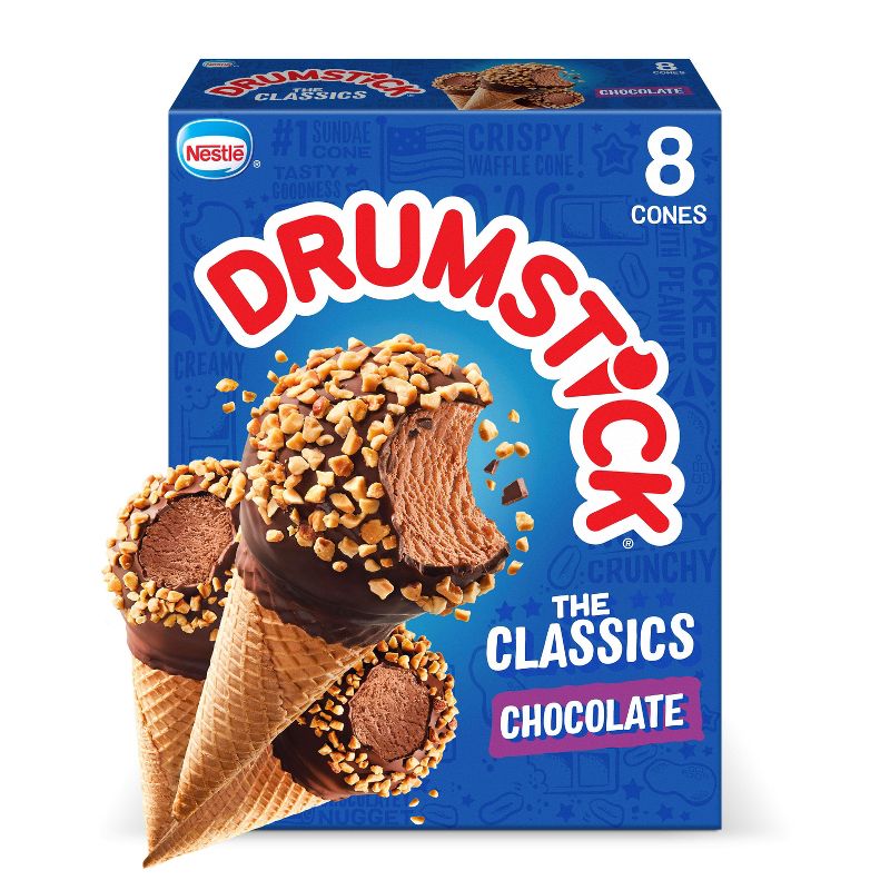 Drumstick Chocolate Round Top Frozen Dessert - 36.8 fl oz/8ct, 1 of 8