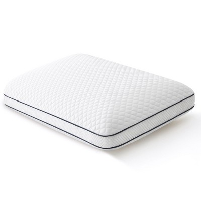 Hyleory Cotton Mesh Gusseted Shell Memory Fiber Pillow - Dual-Side, Soft, Supportive, Breathable