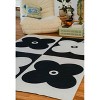 Lany Space Black and White Four Leaf Clover Rug - 3 of 4