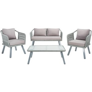 Torsla 4 Piece Rope Living Set - Indoor/Outdoor - PAT7520 - Safavieh - 1 of 4