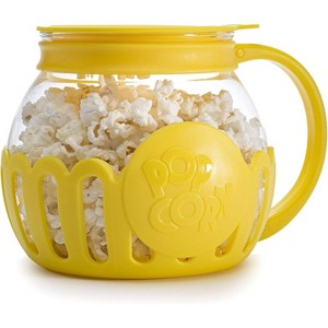 Patented Micro-Pop Microwave Popcorn Popper, Temperature-Safe Glass with 3-in-1 Lid, BPA-Free (Red) - 1 of 4