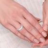 Pompeii3 8mm Milgrain Plain High Polished Dome Wedding Band 10k White, Yellow, Rose Gold - 4 of 4