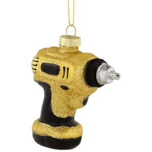 Northlight 3.5" Yellow Power Drill Glass Christmas Ornament - 1 of 4