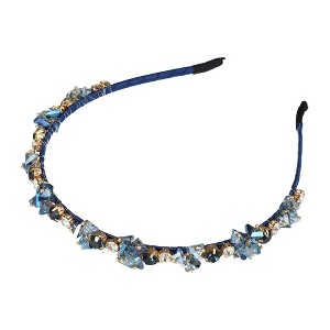 Unique Bargains Women's Bling Unspecified Shapes Rhinestone Headband 4.92"x0.59" 1Pc - 1 of 4