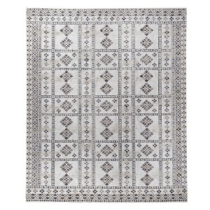 Modern Diamond Border Washable Indoor Area Rug by Blue Nile Mills - 1 of 4