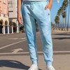 Dalix Astronaut Tie Dye Fleece Jogger Pants Mens Cotton Blend Drawcord Ribbed Cuff Sweatpants Front Pockets - 3 of 4