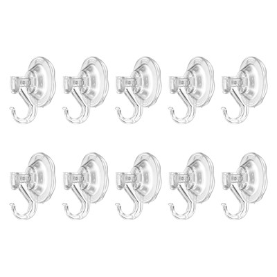 Unique Bargains Waterproof Vacuum Load 6.6 lbs Suction Cup Hooks Clear