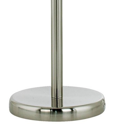 Adjustable Brushed Nickel Floor Lamp with White Glass Shades