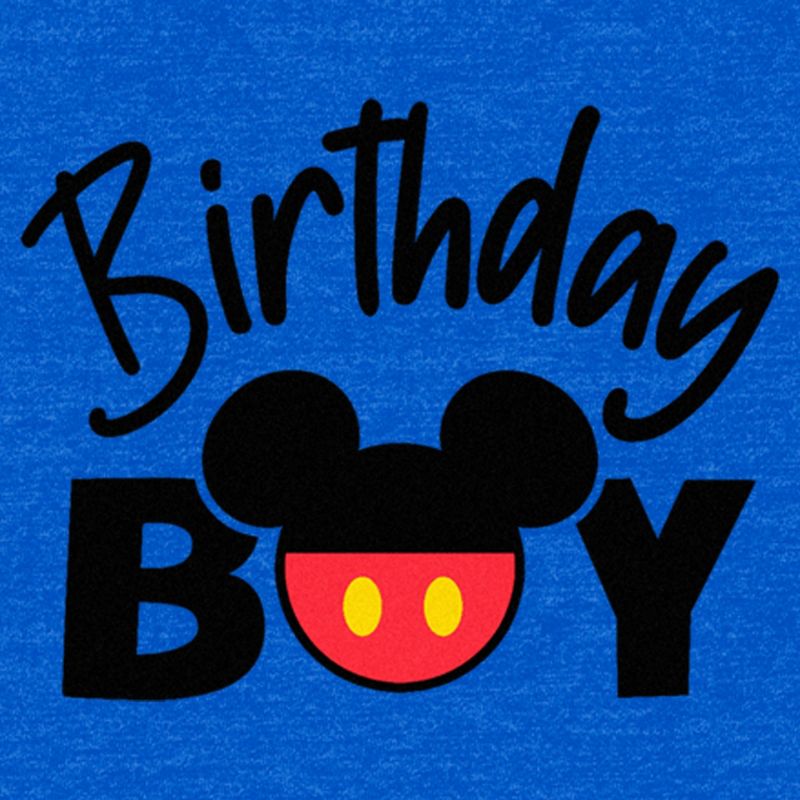 Men's Mickey & Friends Birthday Boy Logo T-Shirt, 2 of 6