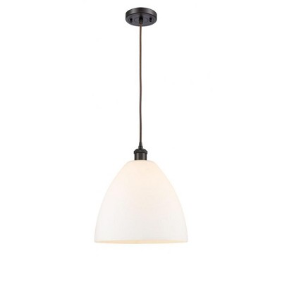 Bristol Glass - 1 Light Mini Pendant In Industrial Style-14.75 Inches Tall and 12 Inches Wide
