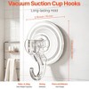 JANSNO 6-Pack Heavy Duty Suction Cup Hooks – Ideal for Glass Surfaces - 3 of 4