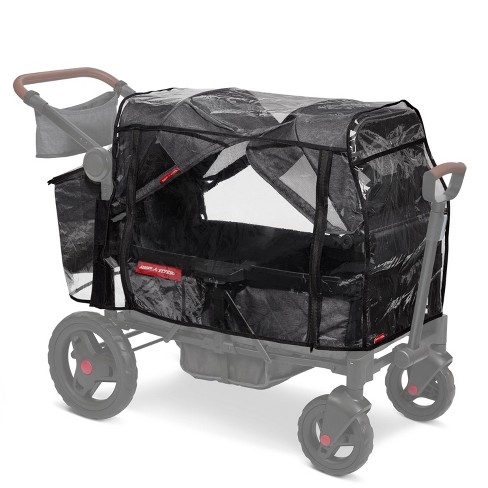 Radio Flyer Voya Rain Cover with Bag - Clear/Black - image 1 of 4