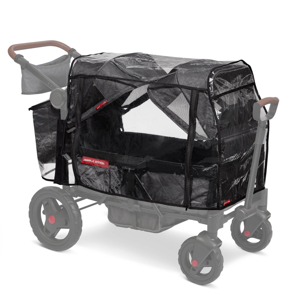 Photos - Pushchair Accessories Radio Flyer Voya Rain Cover with Bag - Clear/Black 