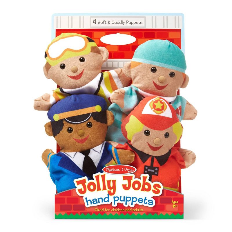 Melissa &#38; Doug Jolly Helpers Hand Puppets (Set of 4) - Construction Worker, Doctor, Police Officer, and Firefighter, 4 of 11