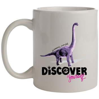 Jurassic Park Discover Yourself Dinosaur Ceramic Coffee Mug 11 Oz. Beverage Cup Multicoloured