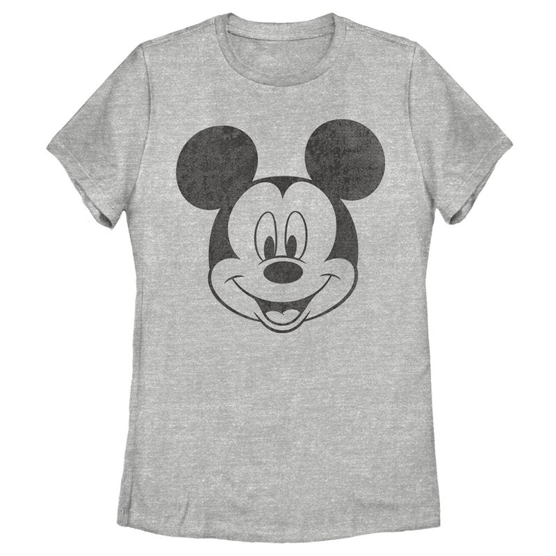 Women's Mickey & Friends Big Smiling Mickey Mouse Face T-Shirt, 1 of 5