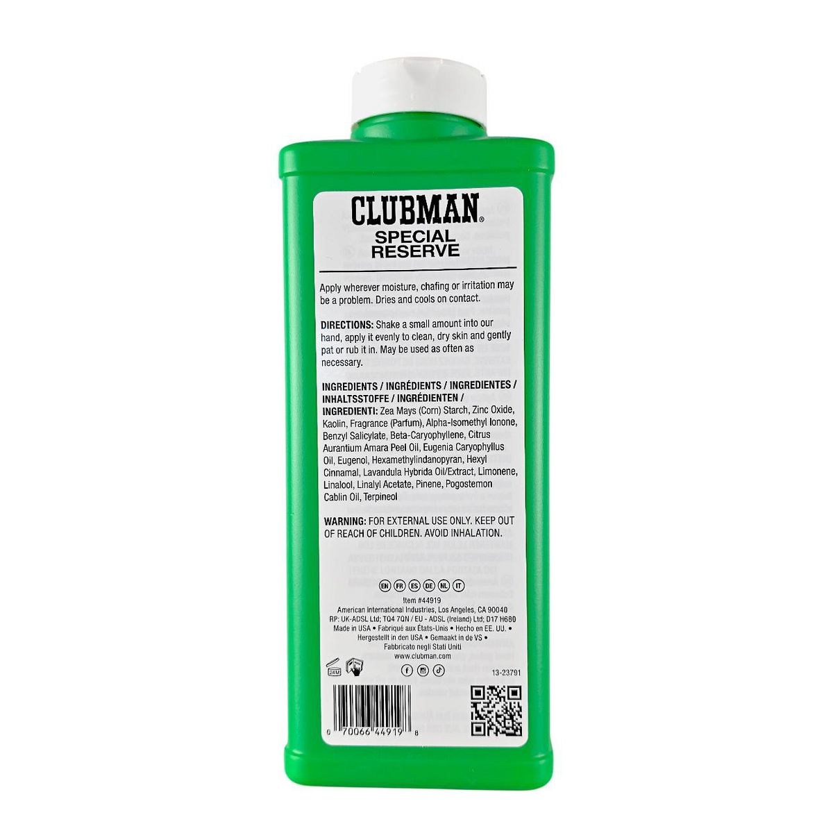Clubman By Pinaud Special Reserve Finest Powder ( 9 oz ) Maintain your cool with a dash of classic barbershop bold - thumbnail 5