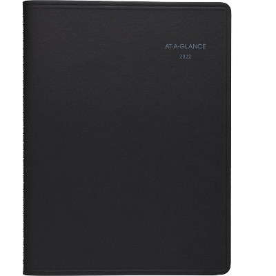 AT-A-GLANCE 2022 8.5" x 11" Weekly/Monthly Appointment Book QuickNotes Black 76-950-05-22