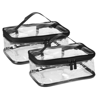 Clear Square Bag PVC Minimalist For Traveling Makeup Organizer Bag