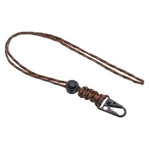 Unique Bargains Adjustable Keys Whistle Badge Holder Wrist Lanyard with Sling Clips - 1 of 4