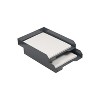 JAM Paper AM Paper Stackable Front Loading Letter Tray Letter Size Gray Plastic 2/Pack (344GYA) - 3 of 4