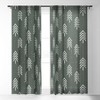 CoastL Studio Pine Trees Olive Single Panel Sheer Window Curtain - Deny Designs - image 2 of 4