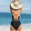 Women's Elegant One-Piece Swimsuit with Contrast Trim Stylish Cutout Design - Cupshe - 4 of 4