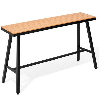 Crestlive Products Outdoor Bar Table Hot Tub Table Patio Bar Height Table with Weather Resistant Waterproof Top