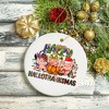 Happy Hallothankmas Cute Festive Pigs Holiday Christmas Ornament, Halloween and Thanksgiving Fall Theme| OrnamentallyYou - 4 of 4