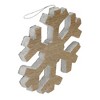 Northlight 7.5" Brown and White Snowflake Christmas Tree Topper - Unlit - 4 of 4