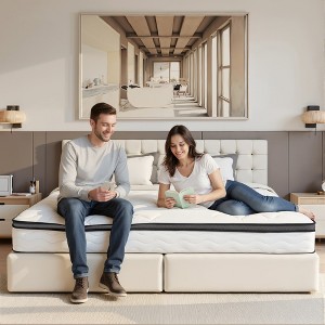 Whisen 10" Queen Hybrid Mattress & Innerspring Mattress, Medium Firm, Pressure Relief & Breathable Comfort - 1 of 4