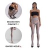 LECHERY Women's Lustrous Silky Shiny 20 Denier Sheer High-Waisted No Waistband Nylons Pantyhose Tights Stockings (1 Pair) - 3 of 4