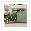 Reversible Olive Green Printed Quilt Set with Shams - Great Bay Home - 4 of 4