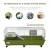 47" Small Animal Cage Chinchilla Guinea Pig Hutch Pet House with Platform Ramp, Food Dish, Wheels, & Water Bottle - 4 of 4