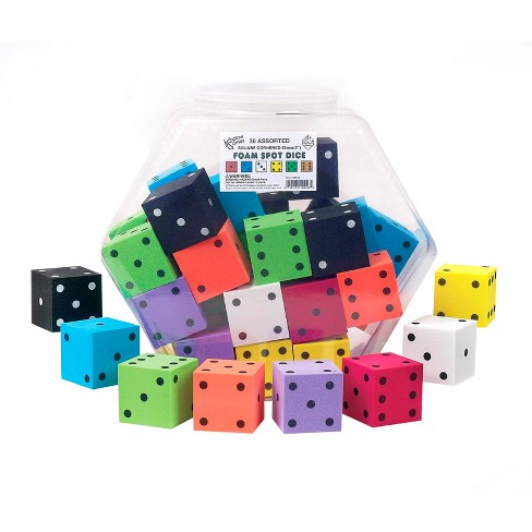 Koplow Games Foam Blank Dice, Assorted Color, 16mm, Bag Of 200 : Target