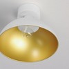 Maxim Lighting Dawn 1 - Light Semi-Flush Mount in  White/Satin Brass - 3 of 4