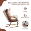 Adjustable Headrest Glider Rocking Chair with High Backrest, Plush Seat Cushion, and Ergonomic Design for Nursery - 4 of 4