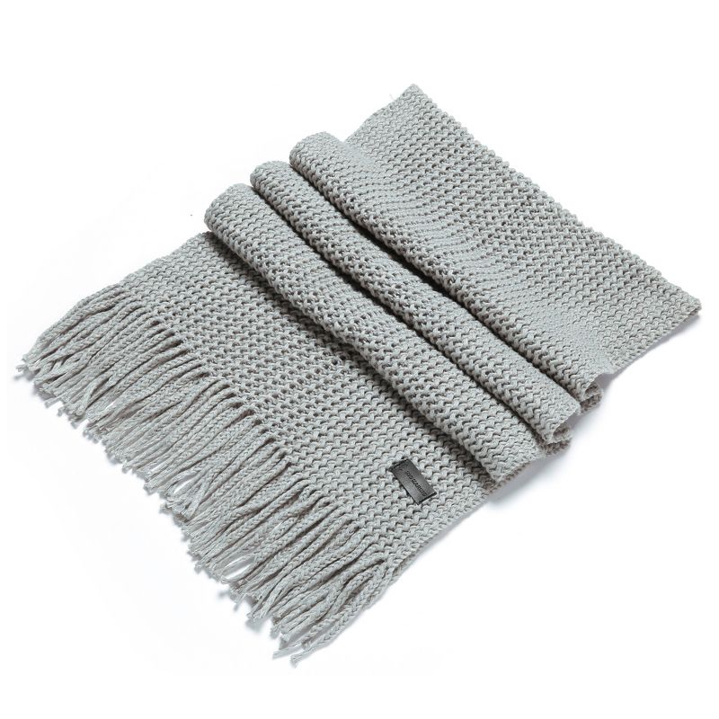 Mio Marino | Wide Knit Ribbed Scarf, 3 of 5