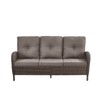 Gymojoy Outdoor 3-Seat Sofa PE Wicker Sofa Patio Sofa Couch - 2 of 4