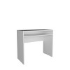 INFURNIC Desks 30.6" H Modern Computer Desk with Storage Shelf Easy to Assemble for Compact and Organized Workspace, White, 16.5"*35.1"*30.6" - 4 of 4