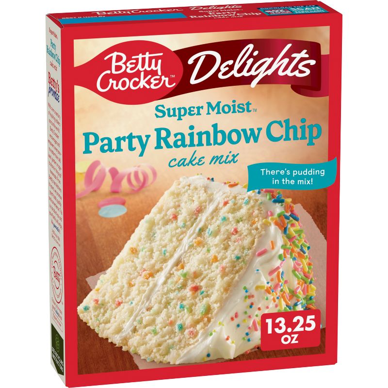 Betty Crocker Delights Rainbow Chip Super Moist Cake Mix - 13.25oz, 1 of 10