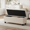 Ottoman Bench with Lift Top, Upholstered Storage Bench with Hinged Lid - 3 of 4