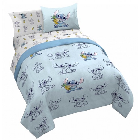 Saturday Park Disney Lilo & Stitch Watercolor Vibes 100% Organic Cotton  Queen Bed Set