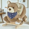 Mshliw Baby Rocking Horse with Music and Safety Belt, Wooden Ride-On Toy with Pedals, Plush Bear Rocker for 18–36 Months Toddlers - 2 of 4