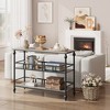 Console Table 43”, 3-Tier Industrial Entryway Table, Narrow Entrance Sofa Table with Shelves - 2 of 4