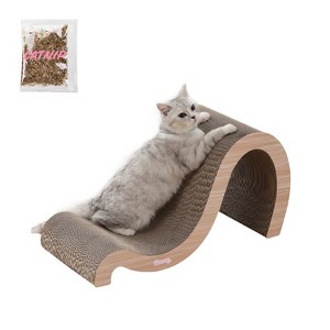 THE LICKER STORE Kona Modern Cardboard Double-Sided Wave Cat Scratcher with Catnip - 1 of 4