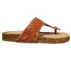 Very G Womens Danni 2 Floral Detail Fashion Flip Flop Sandal, Rust - 2 of 4
